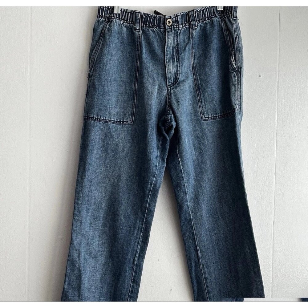 The Territory Ahead Pants Jeans Mens Denim Blue Pull On Comfy Cotton Casual Sz M